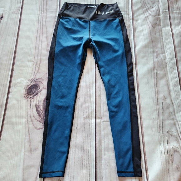 Evree X Barbella “Bella Heart” Legging Colorblock Black Blue | Women's Size M - Picture 5 of 11